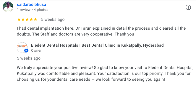 Patient testimonial