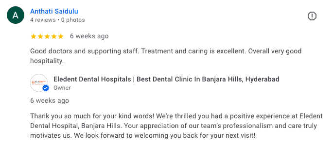 Patient testimonial