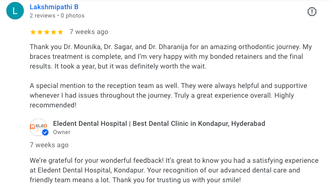 Patient testimonial