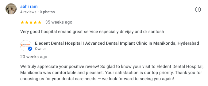 Patient testimonial 1